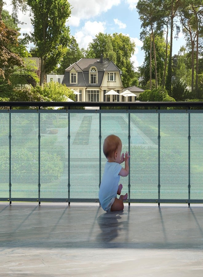 HIPPO Baby Safety Net for Balcony & Staircase Railing Guard for Kids Stairway Safety Net Protector Safety Banister for Baby Toddler (1MTX3MT, Country-Blue) - Image 2